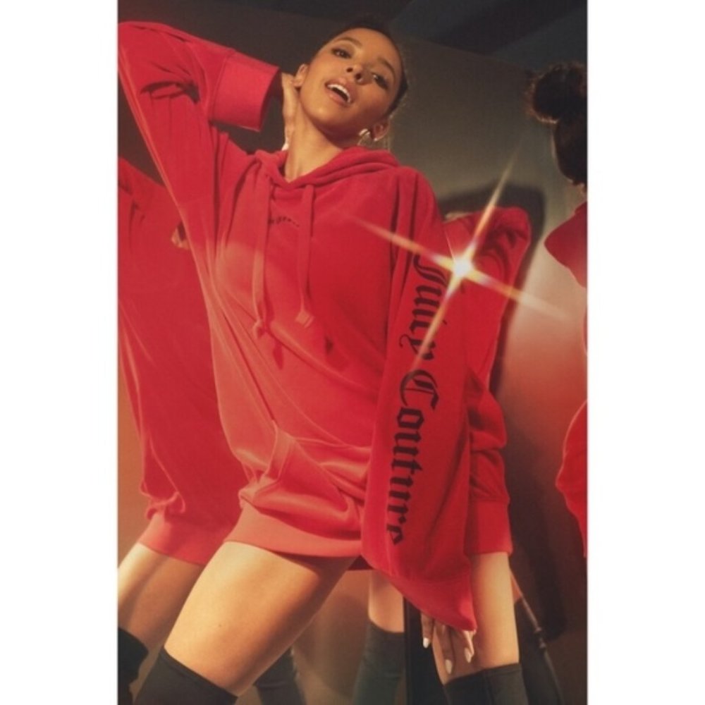 Juicy couture red velvet hoodie